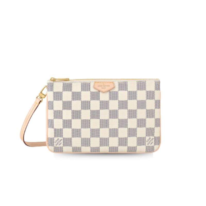 Louis Vuitton Double Zip Pochette Multicolor For Women 7.9in/20cm N60460