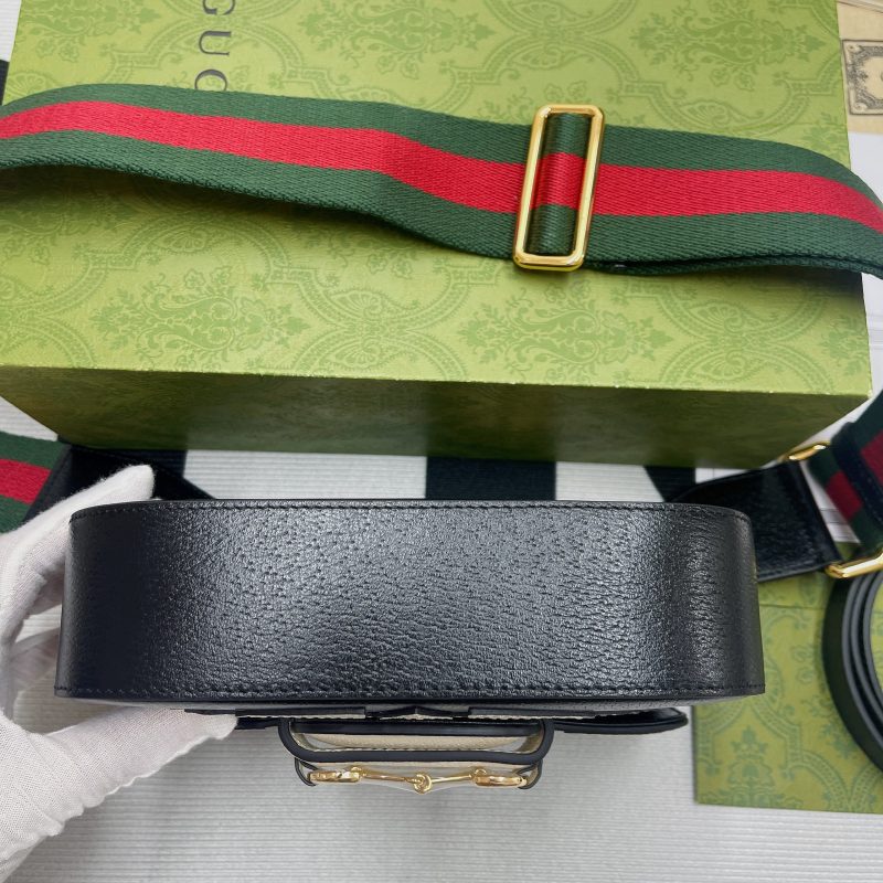 Gucci x Adidas Horsebit 1955 Mini Bag Black For Women, Women’s Bags 8.1in/21cm GG 658574 U3ZDG 8726
