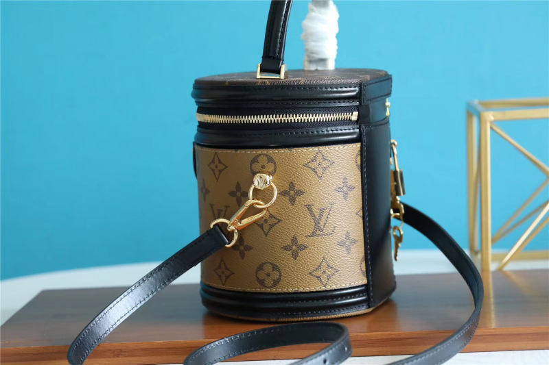 Louis Vuitton Cannes Monogram Reverse Canvas Brown For Women 5.9in/15cm LV M43986