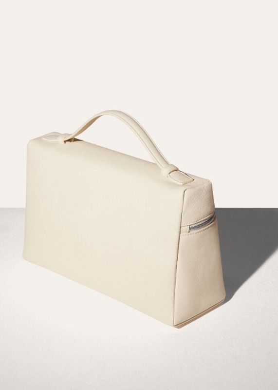 [True-to-ORIGINAL]Loro Piana Extra Pocket L27 Bag Whisper White For Women 10.6in/27cm FAN4043 1615