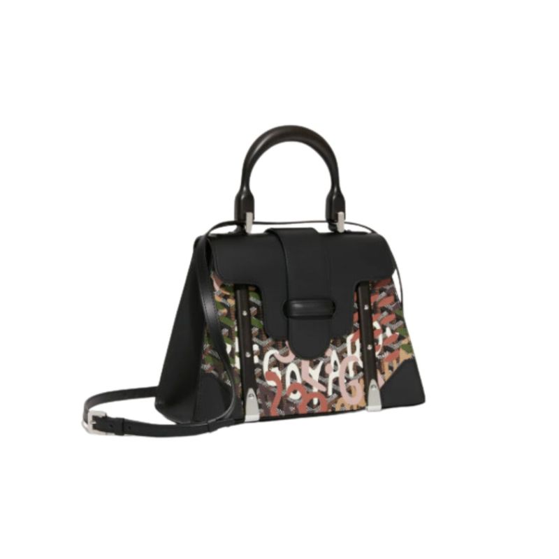 Goyard Saïgon Structuré PM Bag Lettres Camouflage Black And Pink For Women SAIRLCPMLTY0131EBP- 28 Cm/ 11 Inches