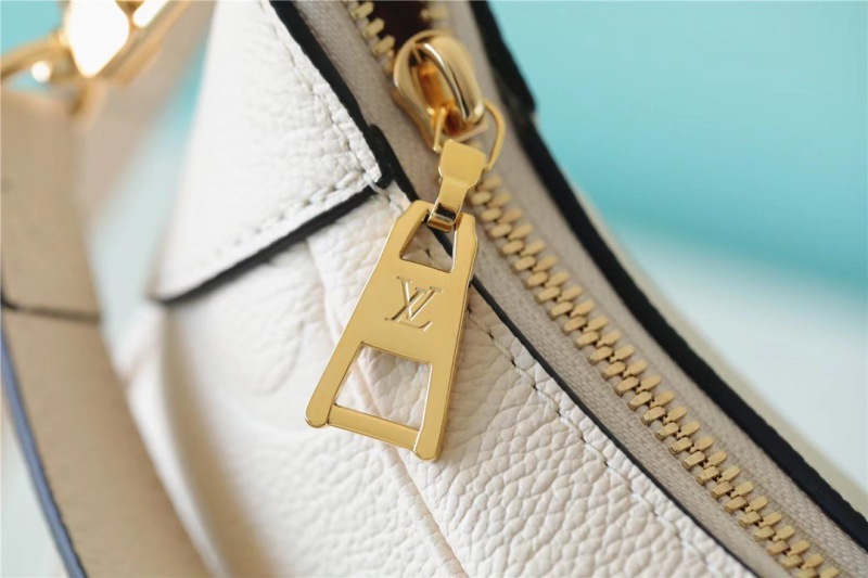 Louis Vuitton Bagatelle Monogram Empreinte Creme Beige For Women, Women’s Handbags, Shoulder And Crossbody Bags 22cm/8.7in LV M46099