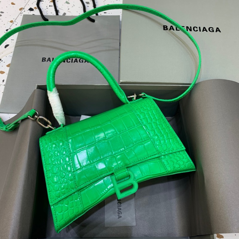 Balenciaga Hourglass Small Handbag In Bright Green, For Women, Women’s Bags 9in/23cm