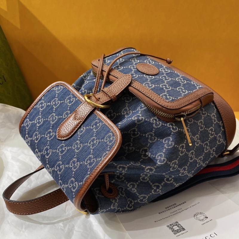 Gucci Backpack With Interlocking G Blue For Women, Women’s Bags 11.8in/30cm GG