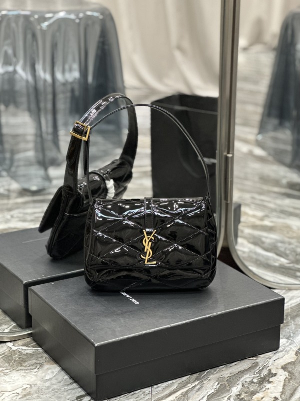 Saint Laurent Le 5a7 Shoulder Bag Black For Women‎ 9.4in/24cm SLAU-WY2177