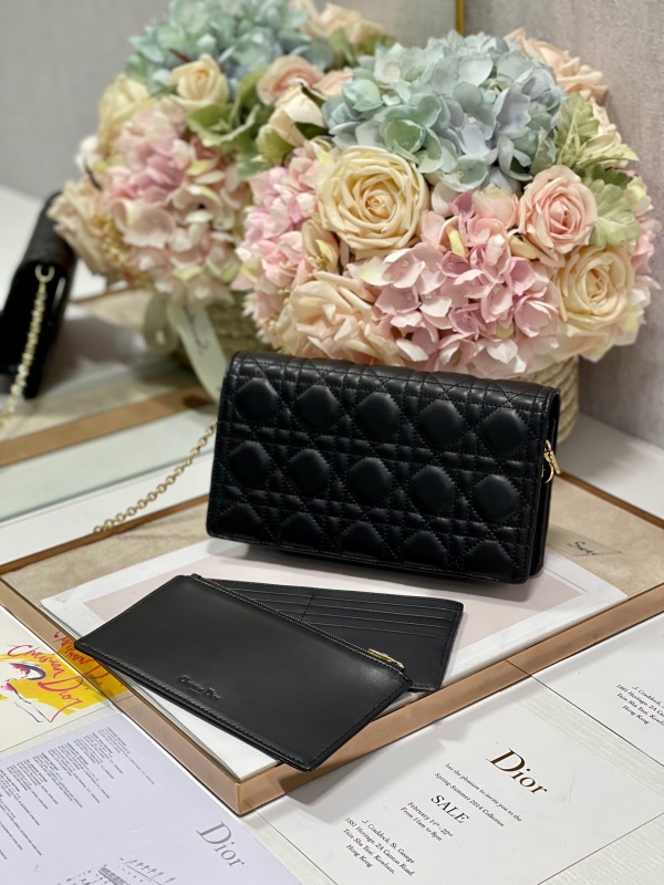 Christian Dior Lady Dior Pouch Black, For Women, Women’s Handbags 8.5in/21.5cm CD S0204SLOI_M989