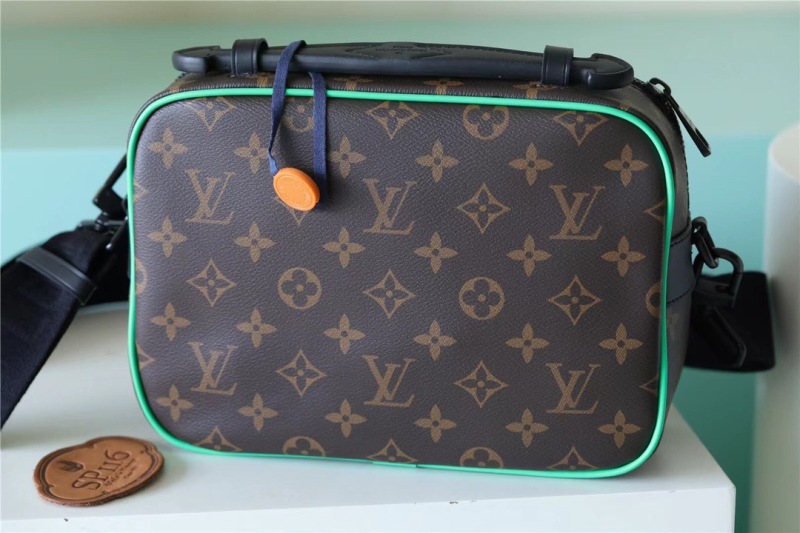 Louis Vuitton S-Lock Messenger Monogram Macassar By Virgil Abloh’s  Minty Green For Men, Men’s Bags, Shoulder And Crossbody Bags 8.7in/22cm LV M46246