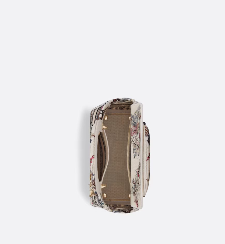 Christian Dior Mini Lady D-Lite Latte Multicolor For Women M0565ORWD_M941- 9.5 Inches/ 24 Cm