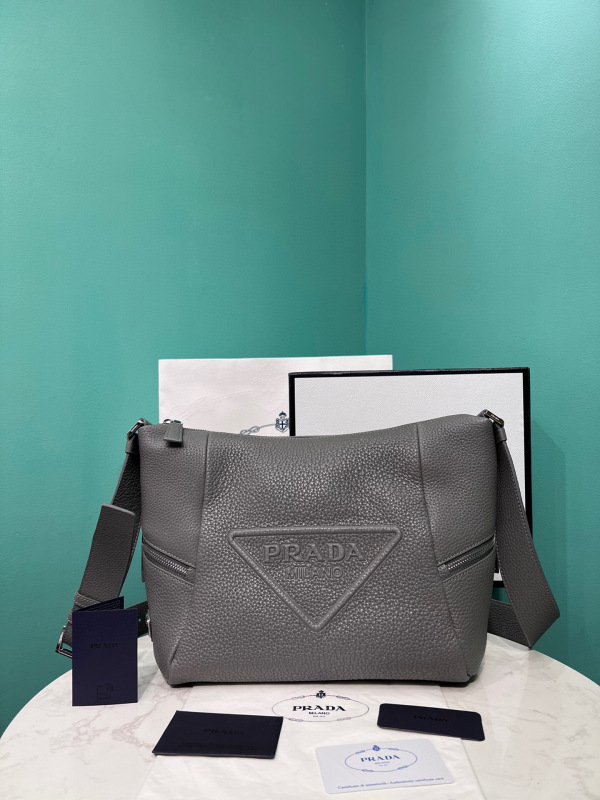 Prada Bag With Shoulder Strap In Grey For Women 10.2 in/ 26cm 2VH165_2BBE_F0K44_V_OOO