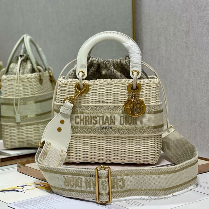 [True-to-ORIGINAL] Christian Dior Mini Lady Dior Bag Grey, For Women, Women’s Handbags 17cm/6.5in CD