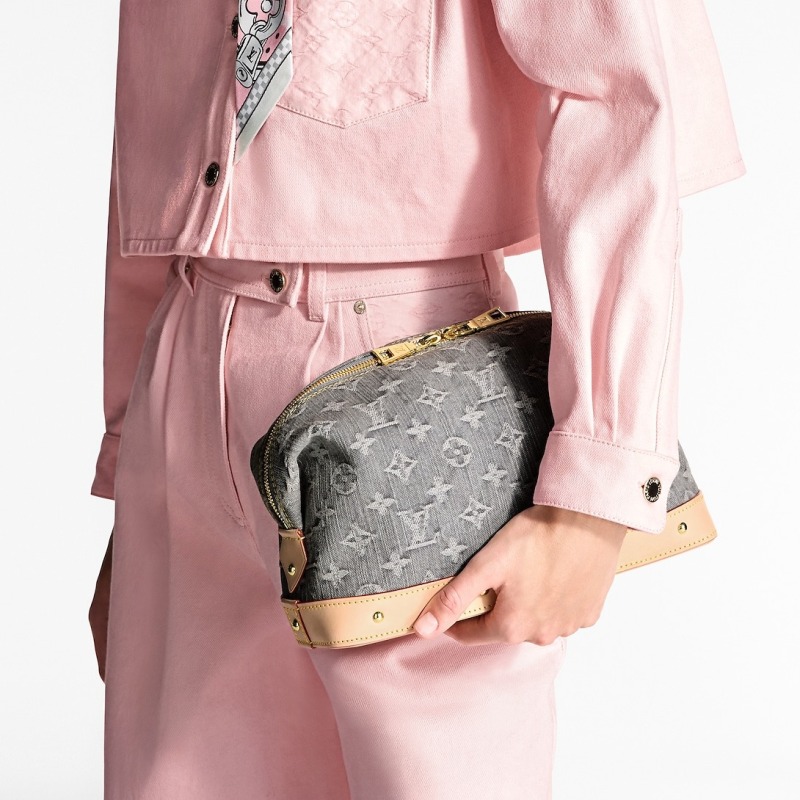 Louis Vuitton Cosmetic Pouch GM Cloudy Gray For Women 10.6in/27cm M13750