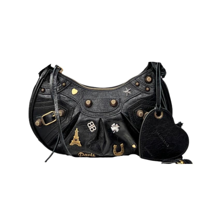 Balenciaga Le Cagole Shoulder Bag Black For Women‎ 10in25.5cm