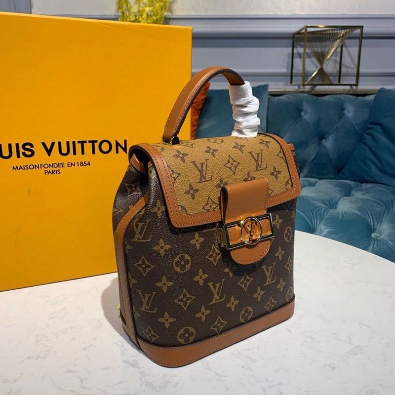 Louis Vuitton Dauphine Backpack PM Monogram and Monogram Reverse Canvas By Nicolas Ghesquiere For Spring-Summer, Women’s Bags 20cm LV M45142