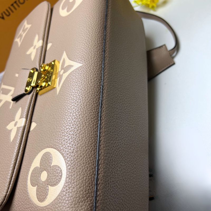 Louis Vuitton Madeleine MM Monogram Empreinte Dove Gray/ Creme Beige For Women, Women’s Handbags, Shoulder and Crossbody Bags 11.8in/30cm LV M46041