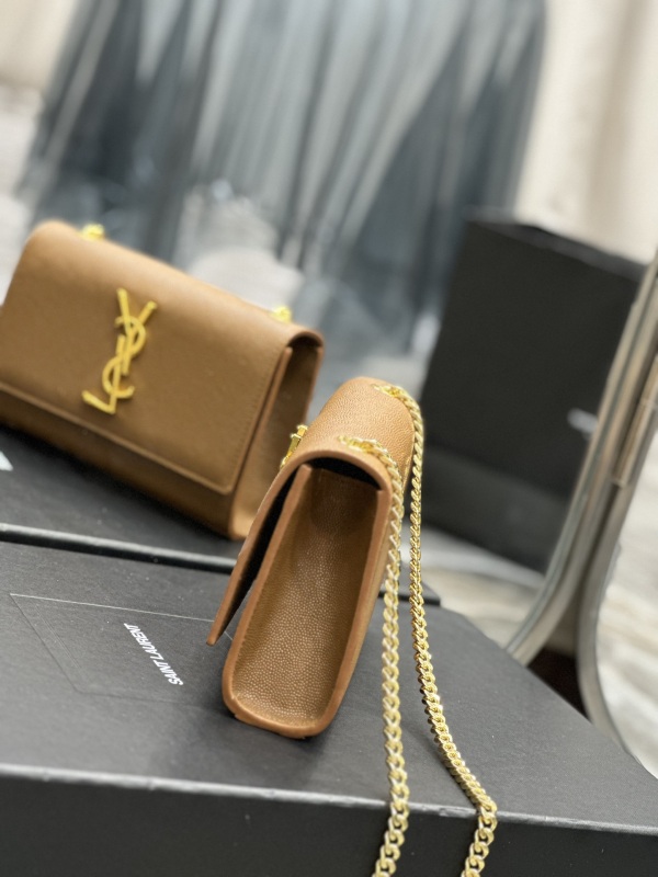 Saint Laurent Kate Small Chain Bag Brown For Women‎ 7.8in/20cm