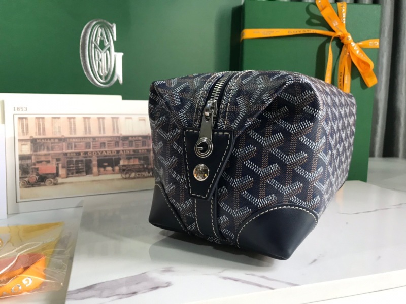 Goyard Bowling 25 Toiletry Bag Navy Blue/Black/Brown For Women‎ 9.4in/24cm BOWLIN025TY01CL03P