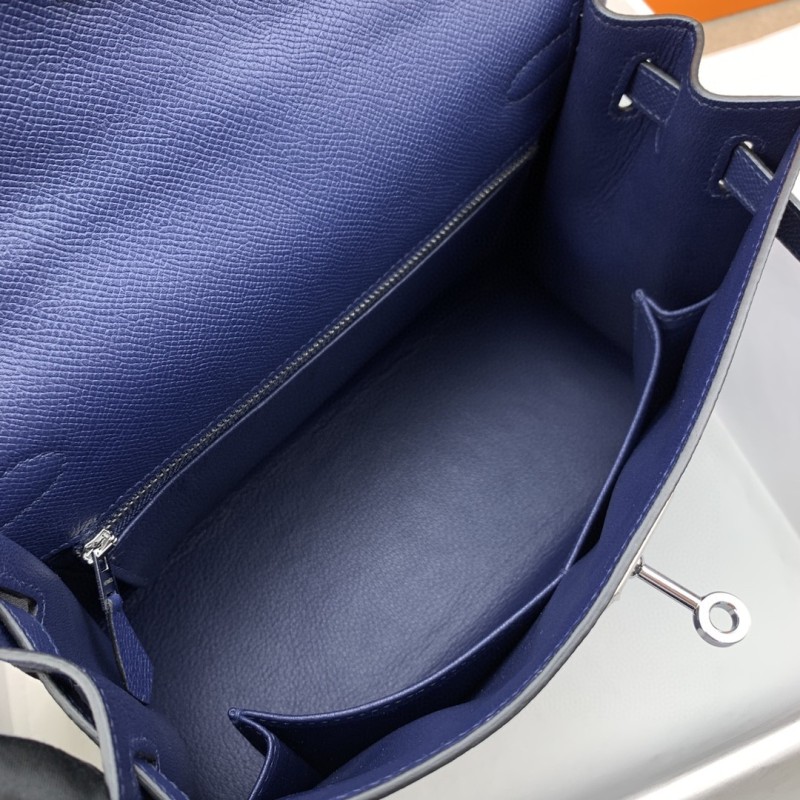 Hermes Kelly 28 Sellier Epsom Blue Bag For Women, Women’s Handbags, Shoulder Bags 11in/28cm
