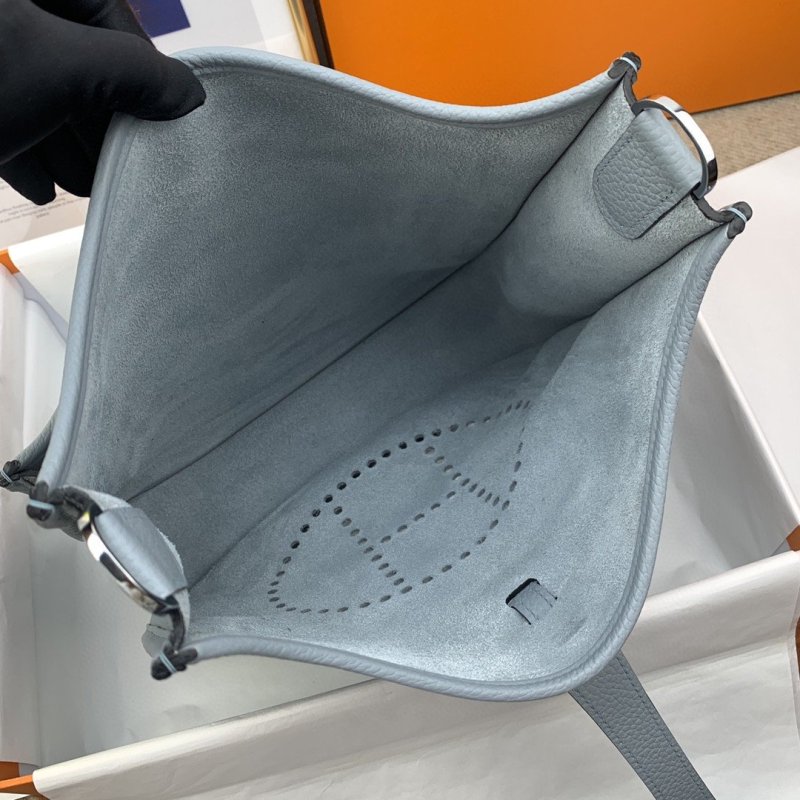 [True-to-ORIGINAL] Hermes Evelyne III 29 Bag Light Blue With Silver-Toned Hardware For Women, Women’s Shoulder And Crossbody Bags 11.4in/29cm H056277CK18
