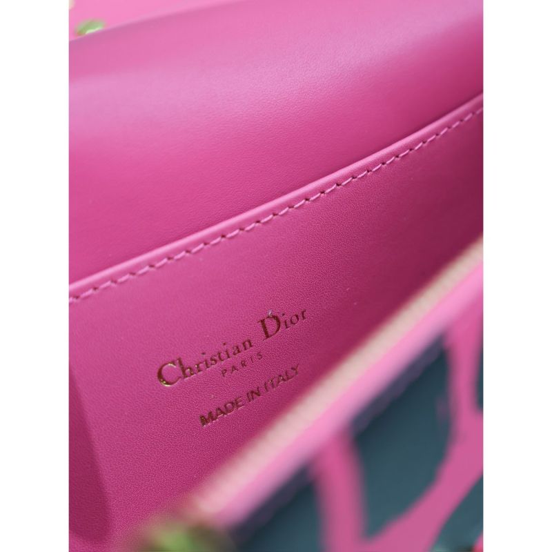 Miss Dior Flap Bag Fuchsia and Black For Women 22cm/8.5in  – M2610UZCJ_M929