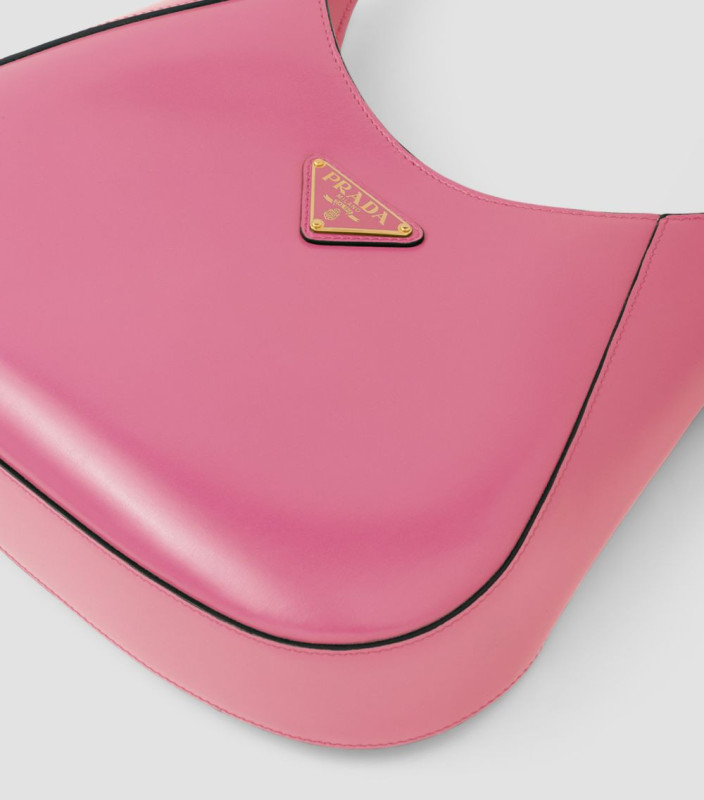 Prada Leather Shoulder Bag Pink For Women 1BC179_2A3A_F0ZCL_V_OOO 10in/26cm