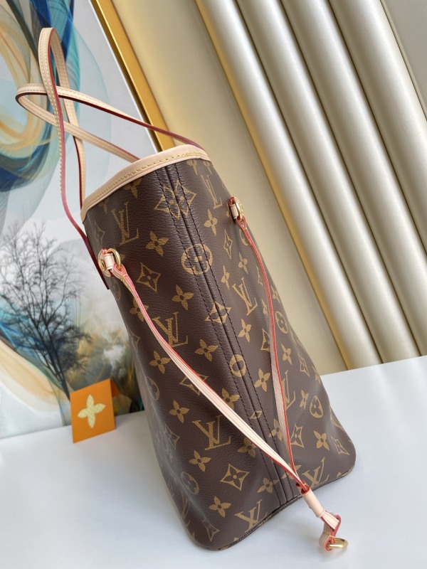 Louis Vuitton Neverfull MM Monogram Canvas Red For Women, Women’s Handbags, Shoulder Bags 12.6in/31cm LV M46987