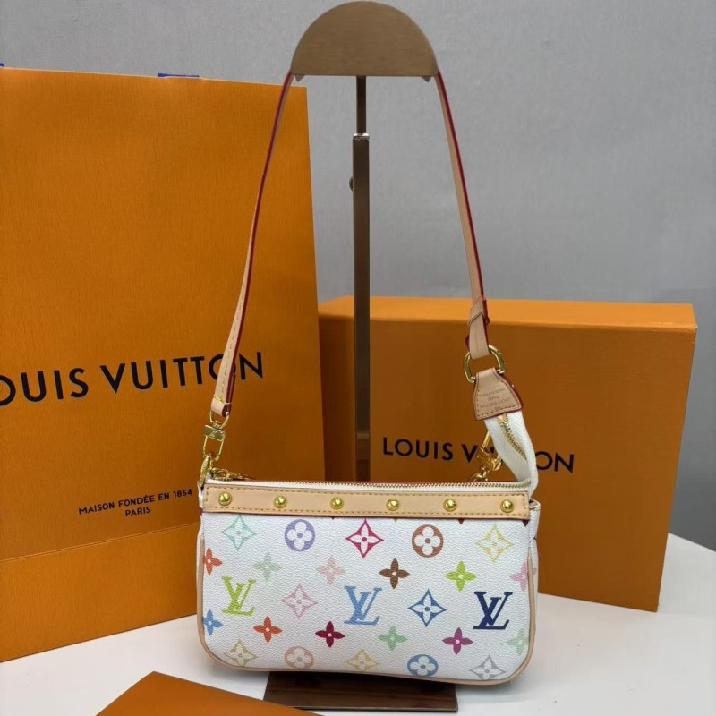 Louis Vuitton LV x TM Pochette Accessoires Multicolore Blanc For Women 22cm/8.7in – M13404