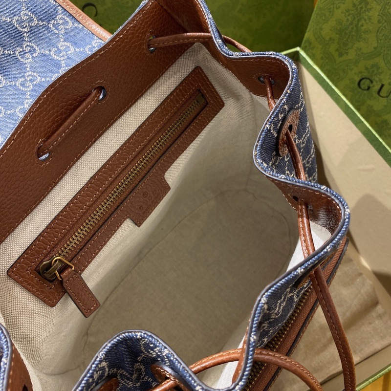 Gucci Backpack With Interlocking G Blue For Women, Women’s Bags 11.8in/30cm GG