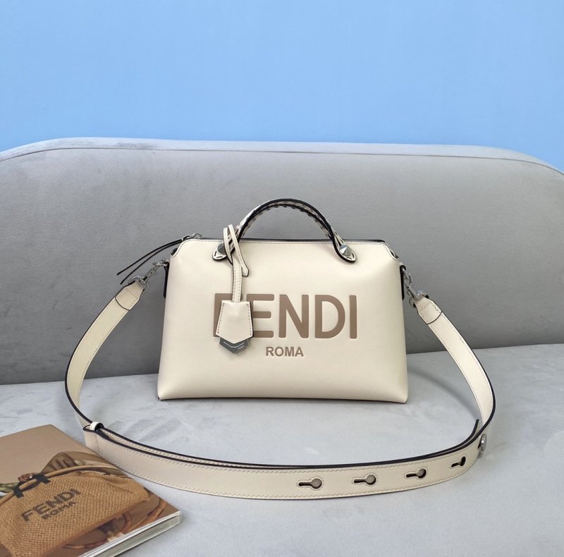 Fendi By The Way Medium White For Women, Women’s Handbags, Shoulder And Crossbody Bags 10.6in/27cm FF 8BL146