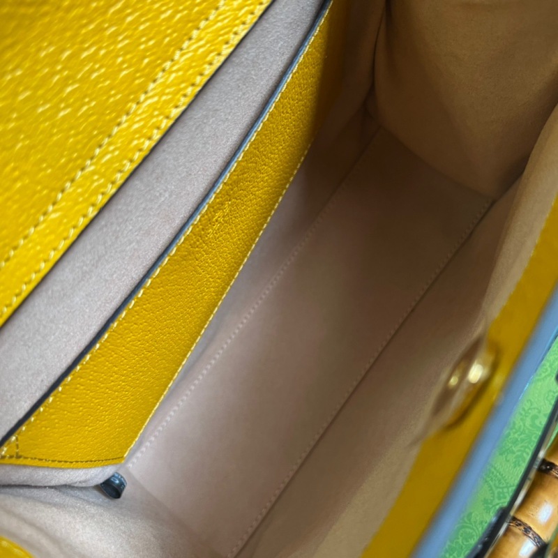 Gucci Diana Small Tote Bag Yellow For Women, Women’s Bags 11in/27cm GG ‎