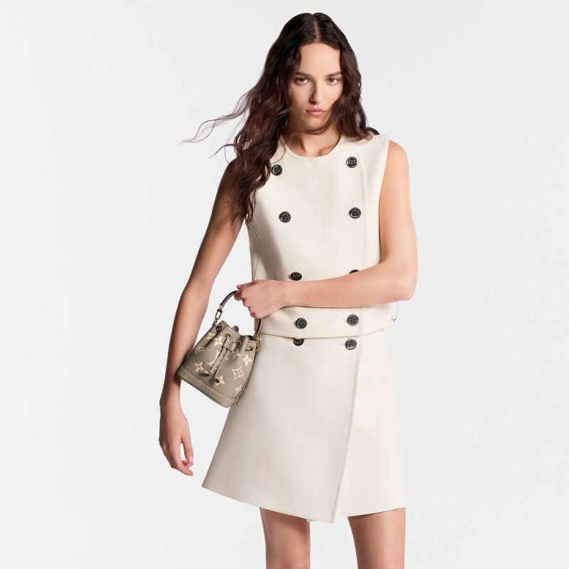 Louis Vuitton Nano Noé Monogram Empreinte Gray/Cream For Women M46291