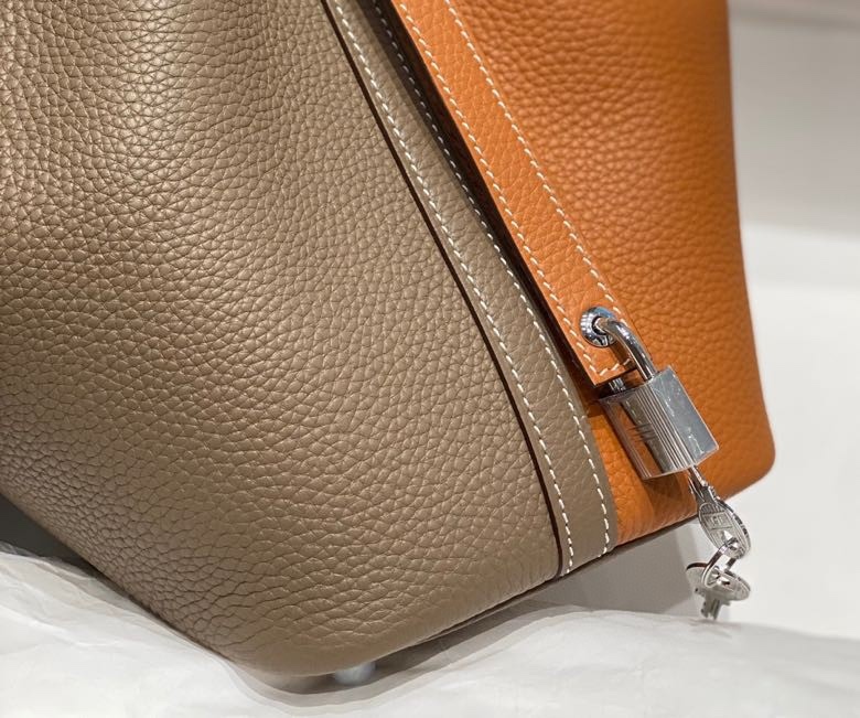 Hermes Picotin Lock 18 Bag Grey/Brown For Women 7.1in/18cm
