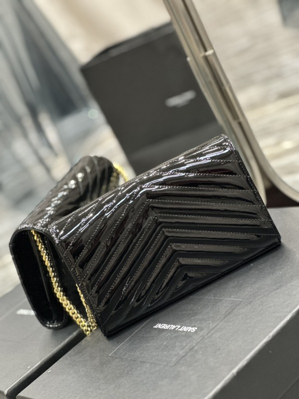 Saint Laurent Envelope Small Bag Black For Women‎ 8.5in/22.5cm