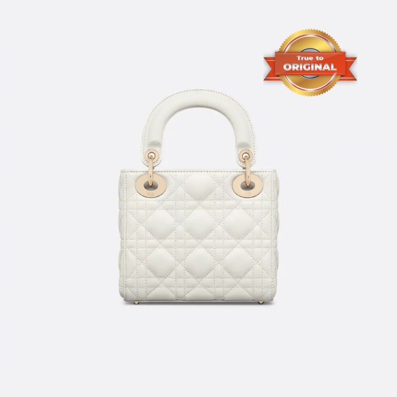 [True-to-ORIGINAL] Christian Dior Mini Lady Dior Bag Latte For Women 17cm/6.5in M0505ONGE_M030