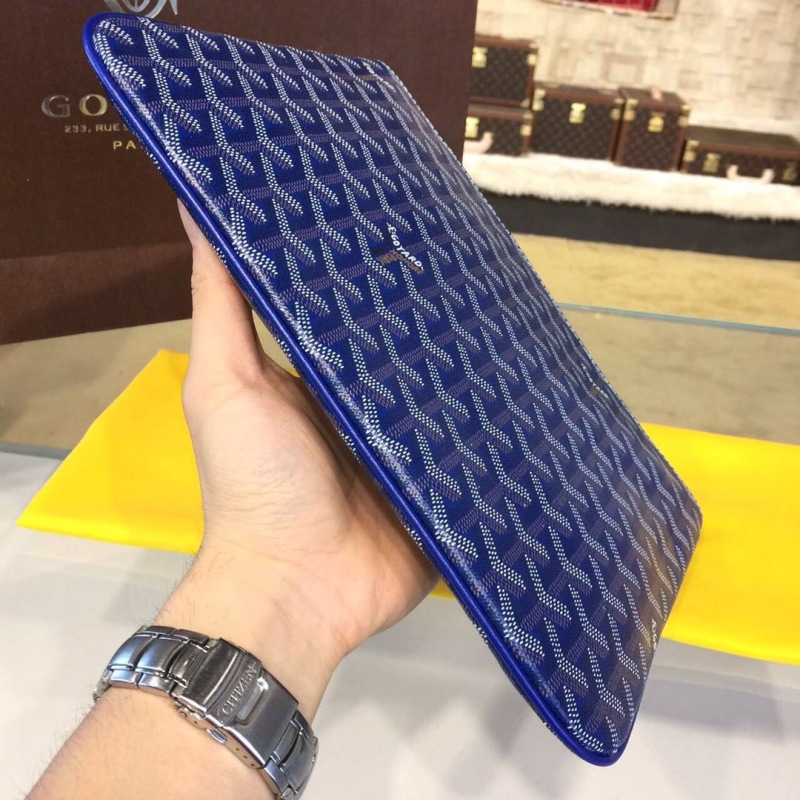 Goyard Senat MM Pocket Grey/Dark Blue/Burgundy For Women‎ 11.8in/30cm SENAT2MMLTY09CL09P