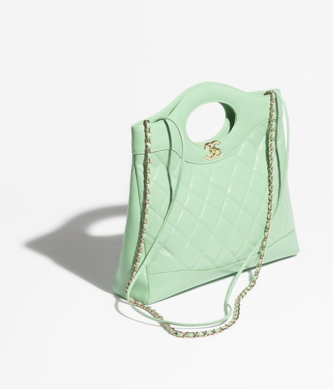 Chanel Shopping Bag Light Green For Women 14 Inches/ 36 Cm AS4853 B16220 NW778