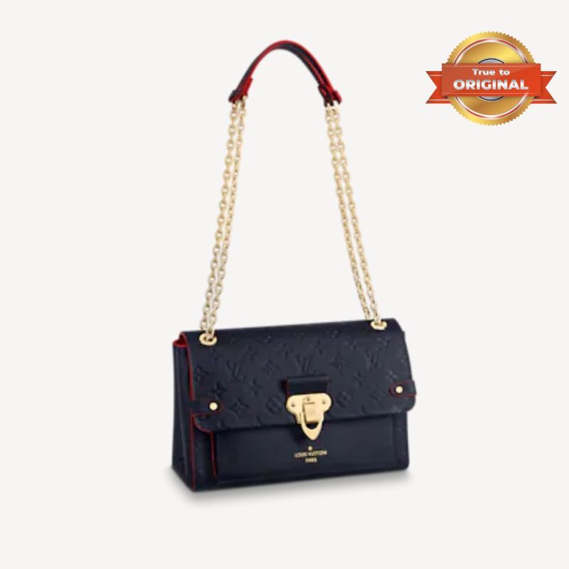 [True-to-ORIGINAL] Louis Vuitton Vavin MM Monogram Empreinte Navy Blue For Women 9.8in/25cm LV M43925