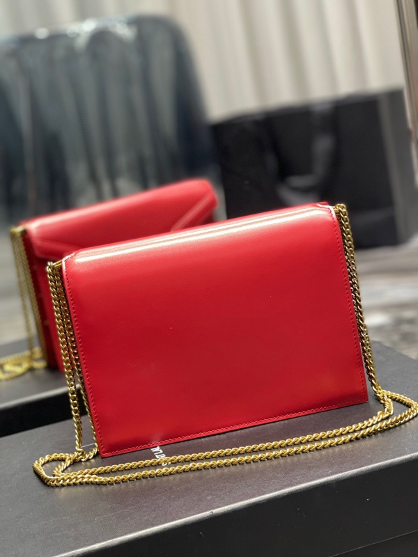 Saint Laurent Cassandra Medium Chain Bag Black/White/Red/Green/Burgundy For Women‎ 8.6in/22cm