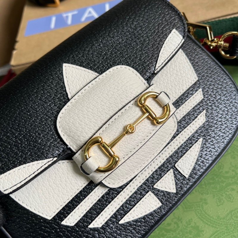 Gucci x Adidas Horsebit 1955 Mini Bag Black For Women, Women’s Bags 8.1in/21cm GG 658574 U3ZDG 8726