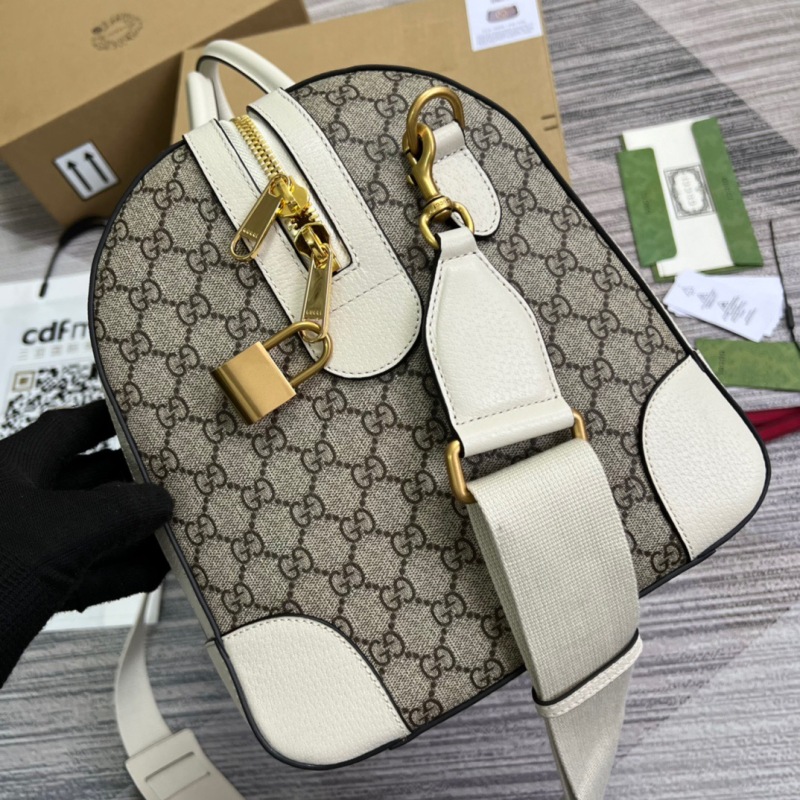 Gucci Ophidia Medium Duffle Bag Beige 17.5in/44.6cm 681295 9C2ST 9770