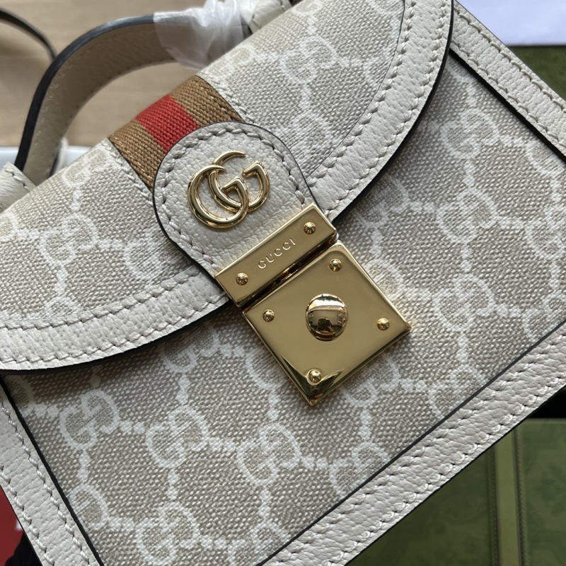 Gucci Ophidia GG Mini Shoulder Bag White For Women, Women’s Bags 6.9in/17.5cm GG ‎696180 UULAK 9956