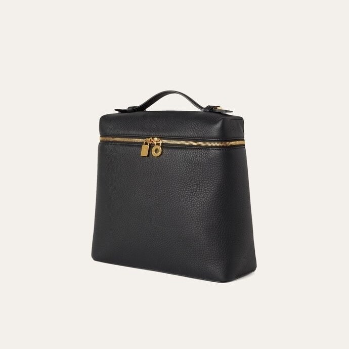 [True-to-ORIGINAL]Loro Piana Extra Pocket Backpack Black  For Women 9.1 in/ 23 cm FAN4041 8000