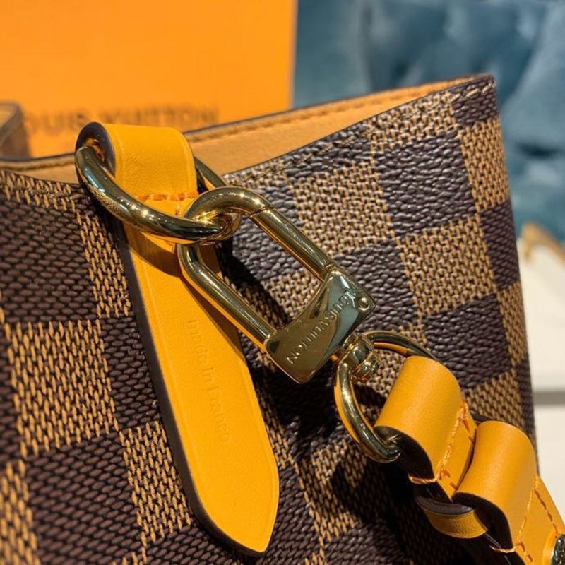 Louis Vuitton Néo Noé BB Bucket Bag 26cm Damier Ebene Canvas Spring/Summer Collection N40213, Safran