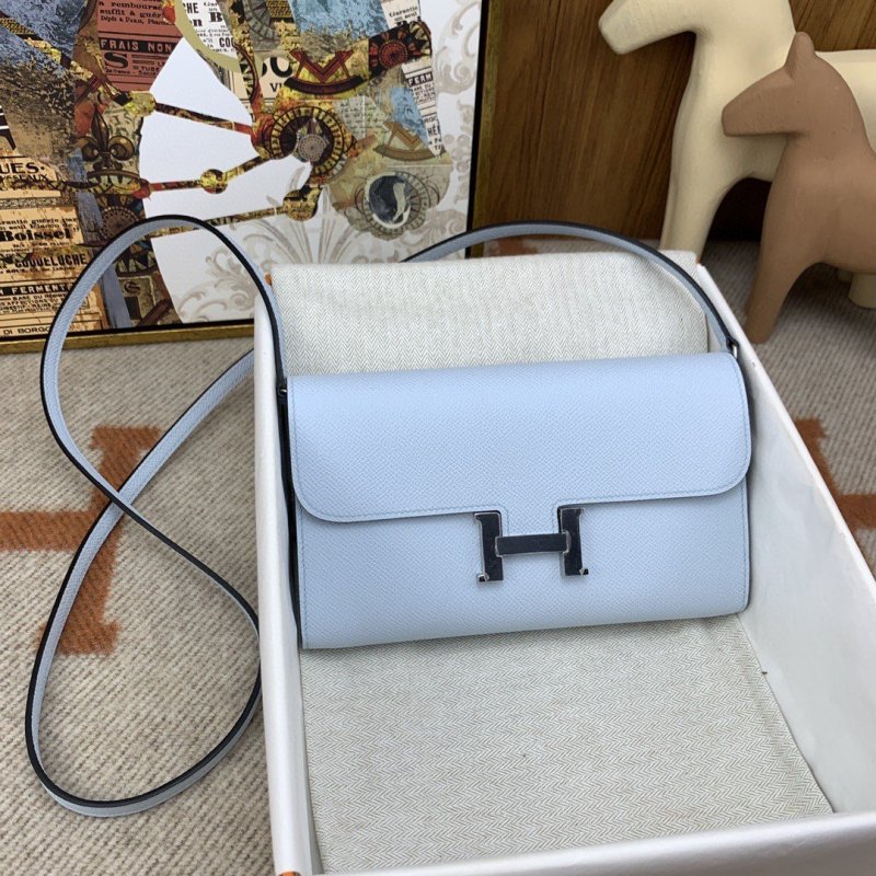 Hermes Constance Long Togo Wallet Light Blue, Silver Toned Hardware Bag For Women, Women’s Handbags, Shoulder Bags 8.1in/21cm