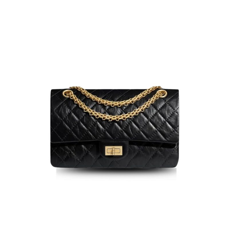 Chanel 2.55 Black Bag For Women A37586 Y04634 C3906- 9.4 Inches/ 24 Cm