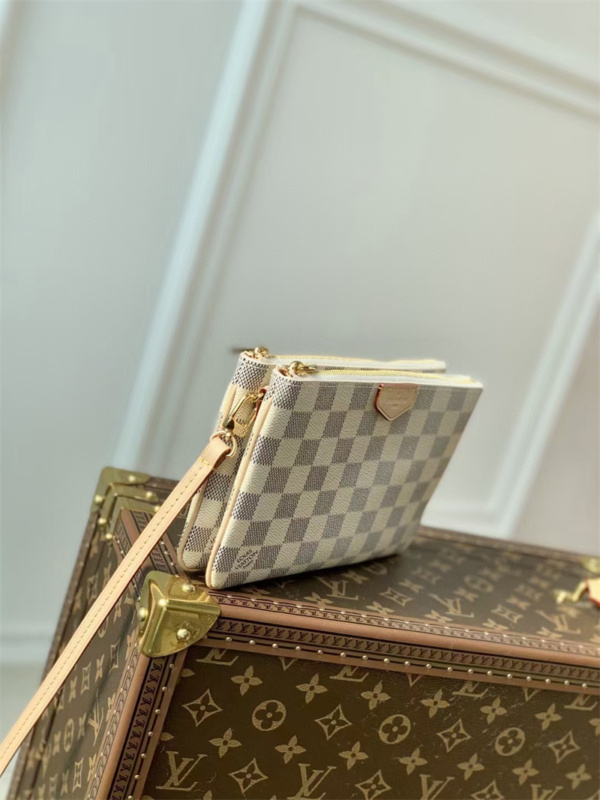 Louis Vuitton Double Zip Pochette Multicolor For Women 7.9in/20cm N60460