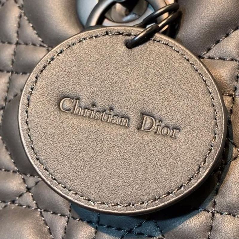 Christian Dior Medium Lady Dior Bag Matte Hardware Black Ultramatte For Women 9.5in/24cm CD M0565SLOI_M989