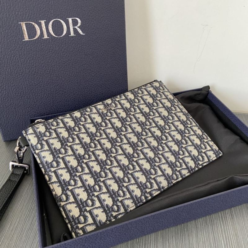 Dior Oblique Jacquard A5 Pouch Beige For Women‎ 10.5 in/26.5cm CD 2ESCA338YSE_H05E