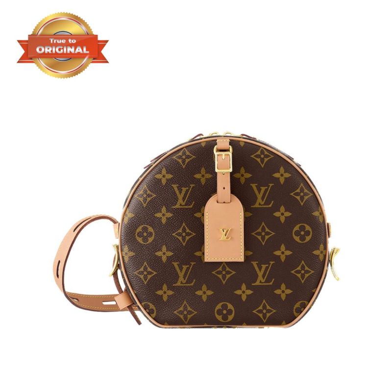 [True-to-ORIGINAL] Louis Vuitton Boite Chapeau Souple MM Brown For Women 8.8in/22.5cm M45647