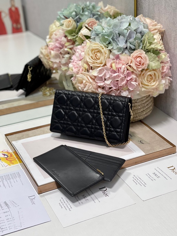 Christian Dior Lady Dior Pouch Black, For Women, Women’s Handbags 8.5in/21.5cm CD S0204SLOI_M989