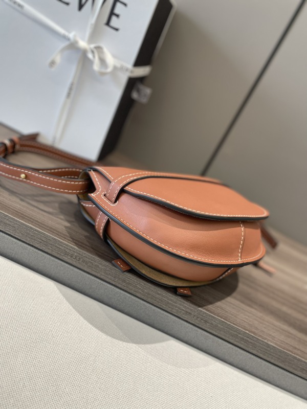 Loewe Mini Gate Dual Bag Brown For Women 8.3in / 21cm
